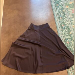 H&M plum satin midi skirt